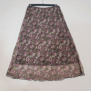 Dress Barn Women's 10 Slip Skirt ~ Sheer Lined Y2K Floral